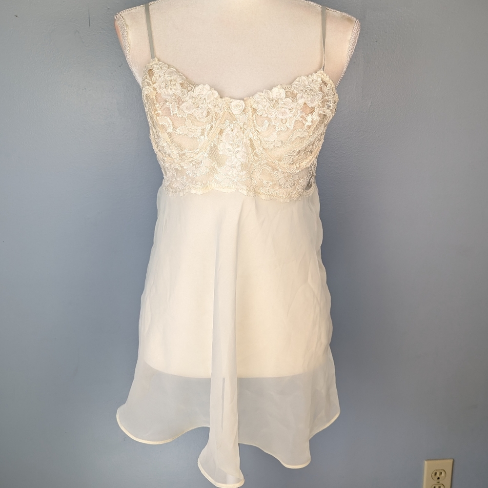 Gorgeous vintage ivory slip dress